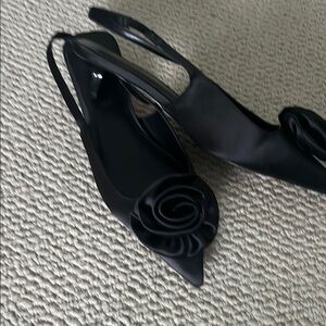 Elegant Black Women's Slingback Shoes
